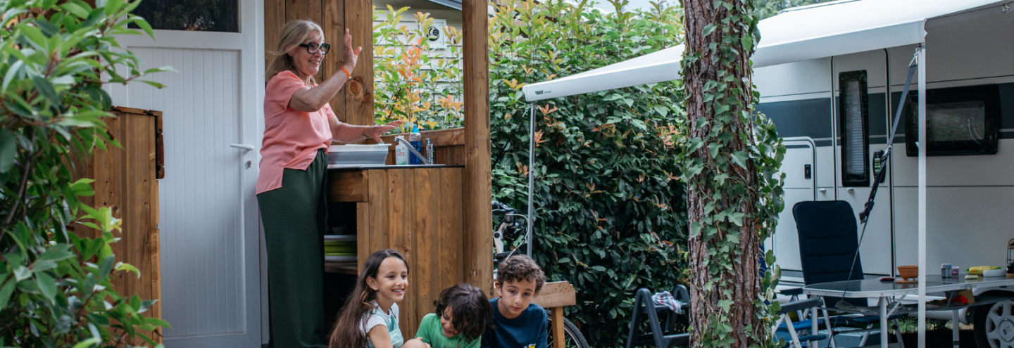 Emplacement de camping premium avec sanitaires priv&eacute;s &agrave; Argel&egrave;s-sur-mer